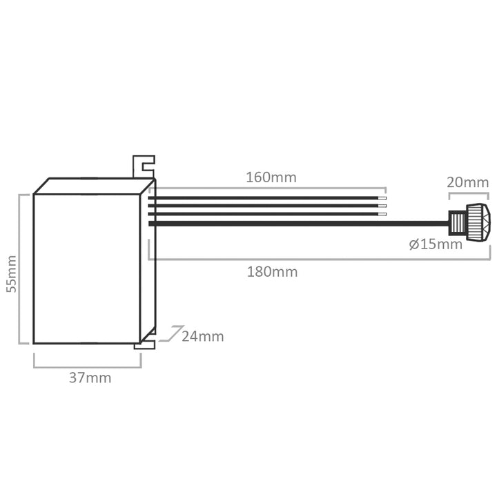 Dämmerungsschalter Dämmerungssensor Externer Sensor Sonde Außen Außenbereich MCE34 Maclean