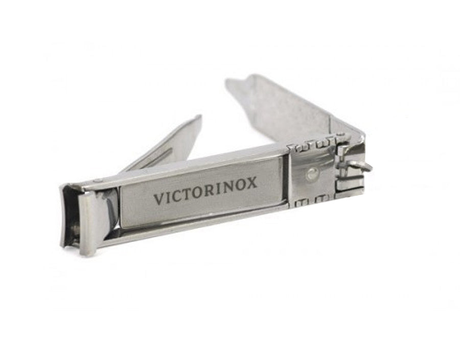 Victorinox 8.2055.CB Faltbarer Nagelknipser mit Feile, Flachschraubendreher 3mm, Edelstahl