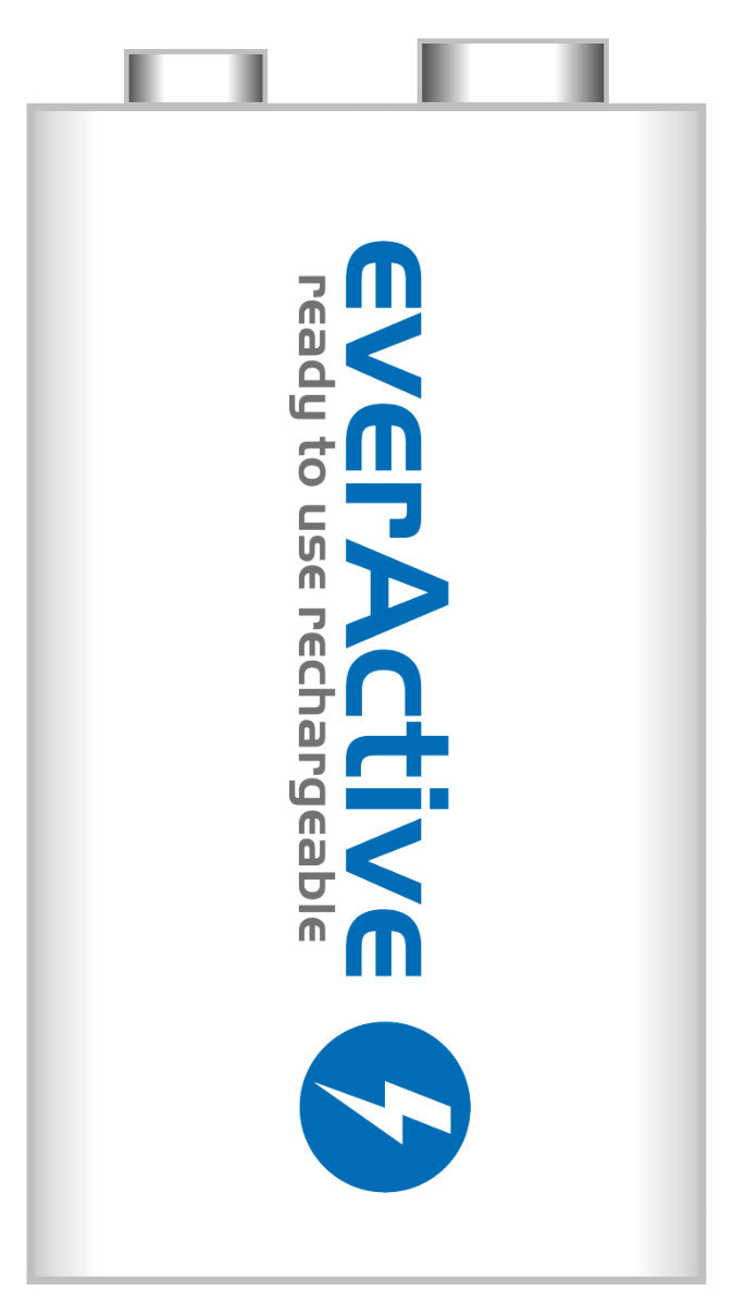 1 Stück everActive Professional Line 9V Ni-MH Block 320 mAh Akku wiederaufladbar 1 Blisterkarte