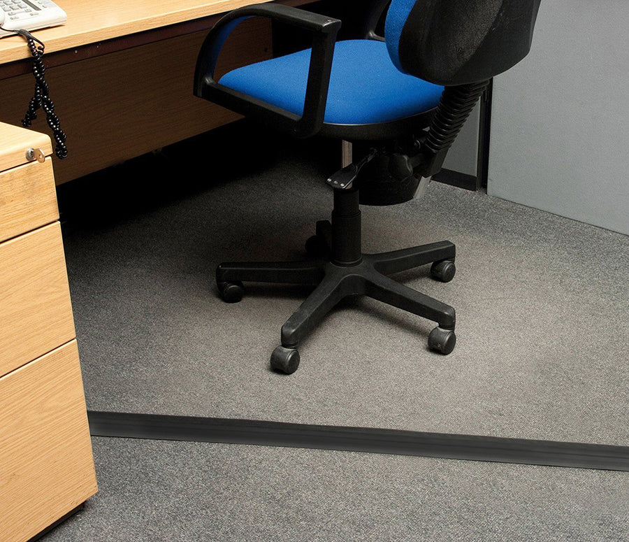 Maclean Kabelabdeckung, Kabelabdeckung, 105mm x 2000mm, Boden, Klettverschluss, schwarz, MCTV-677 B