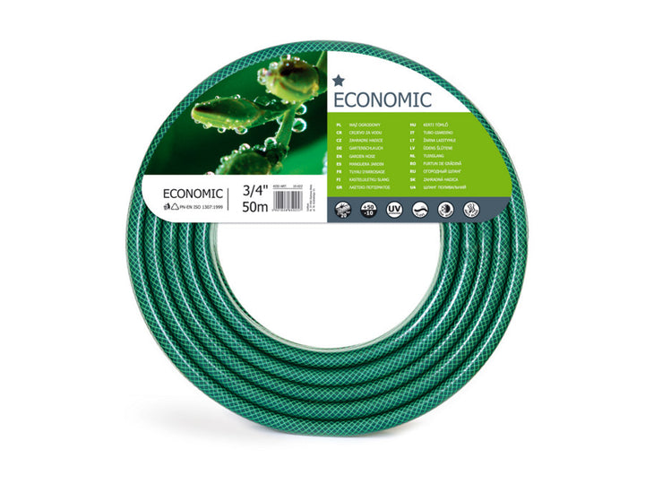 Cellfast Gartenschlauch SET ECONOMIC Elastisch und flexibel 3-lagiger  UV-Strahlen- und Algenablagerungbeständig 20 bar 50m 3/4 zoll