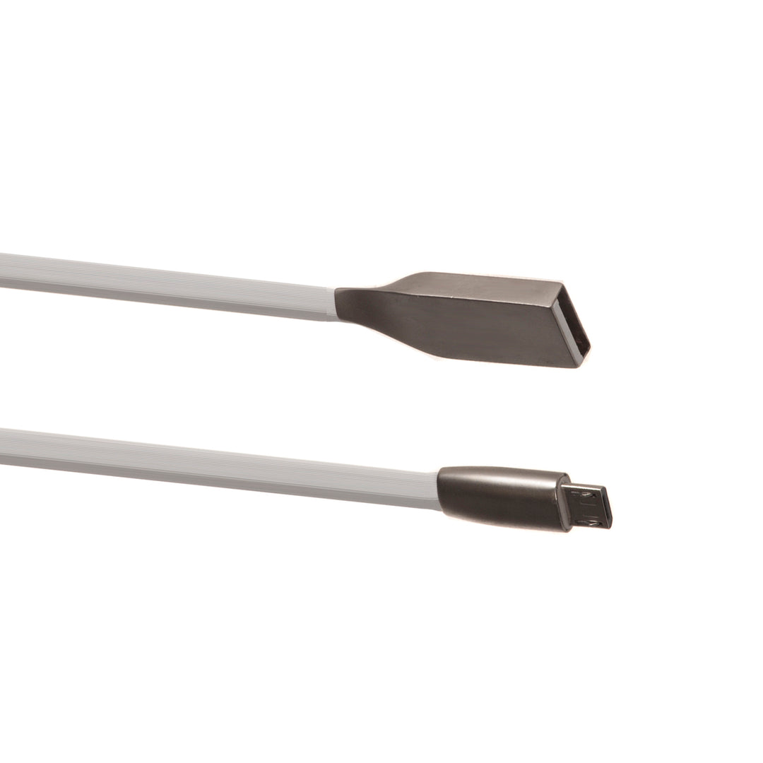 Maclean USB-Kabel, AM, Micro flach, nicht verwickelt, Weiß, 1m, MCTV-833W