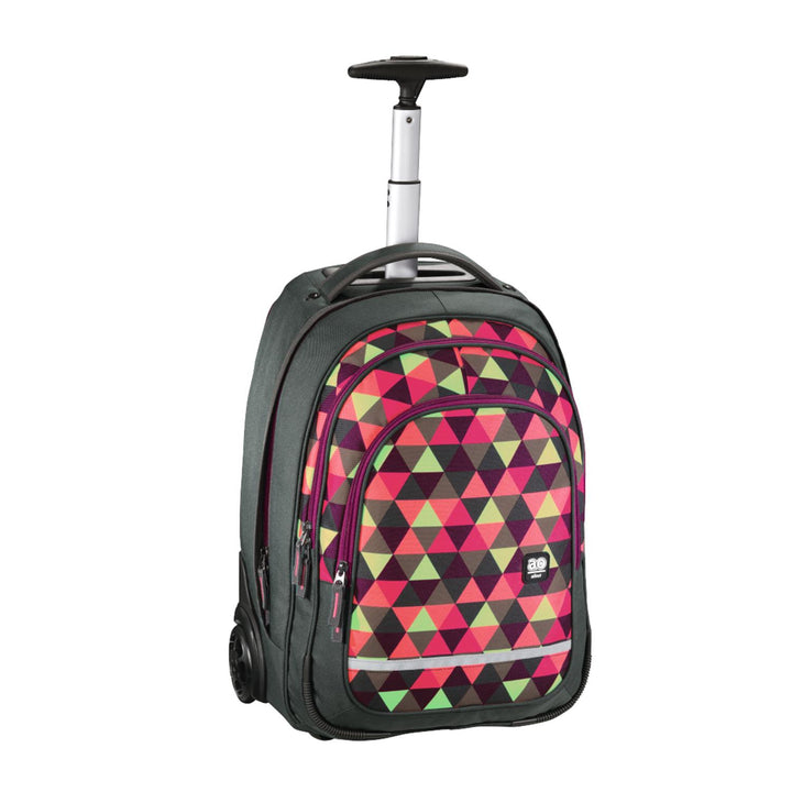 Schulrucksack mit Trolleyrollen Happy Triangle All Out