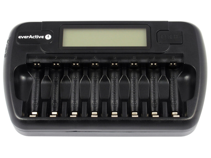 Batterieladegerät AA und AAA everActive, 8 Kanäle, LCD-Display, NC-800