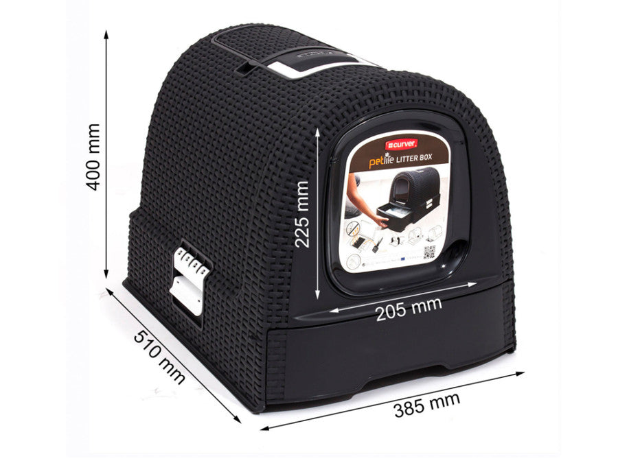 Curver - Katzentoilette - Anthrazit - 51 x 38,5 x 39,5 cm