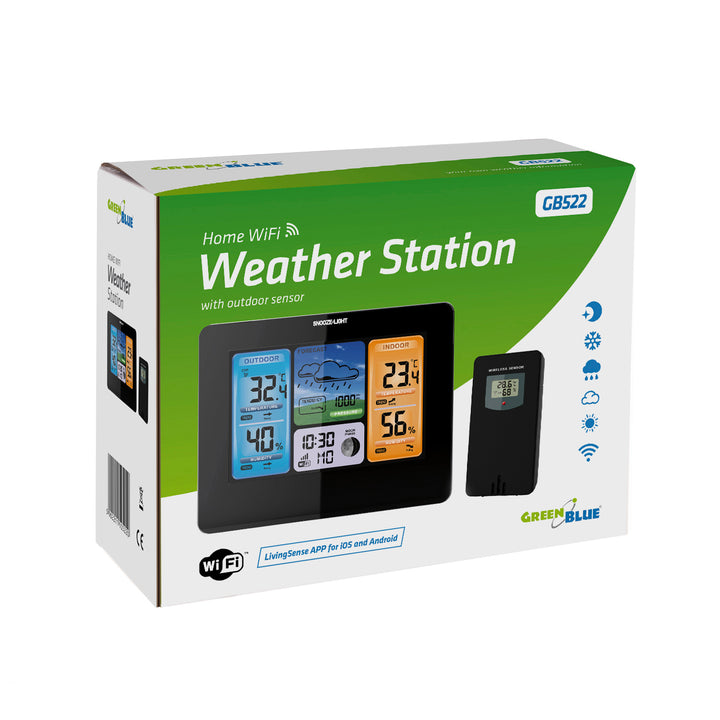 GreenBlue GB522 Wetterstation mit drahtlosem Wi-Fi mit dem Farbdisplay