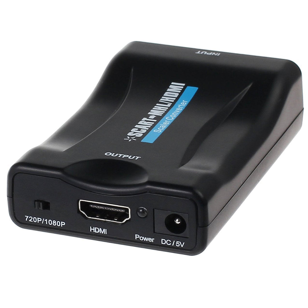 Der SCART-zu-HDMI-Konverter ist ein universeller Konverter, der ein analoges SCART-Eingangssignal in ein digitales HDMI-Ausgangssignal (bis zu 1080p bei 60 Hz) umwandelt.