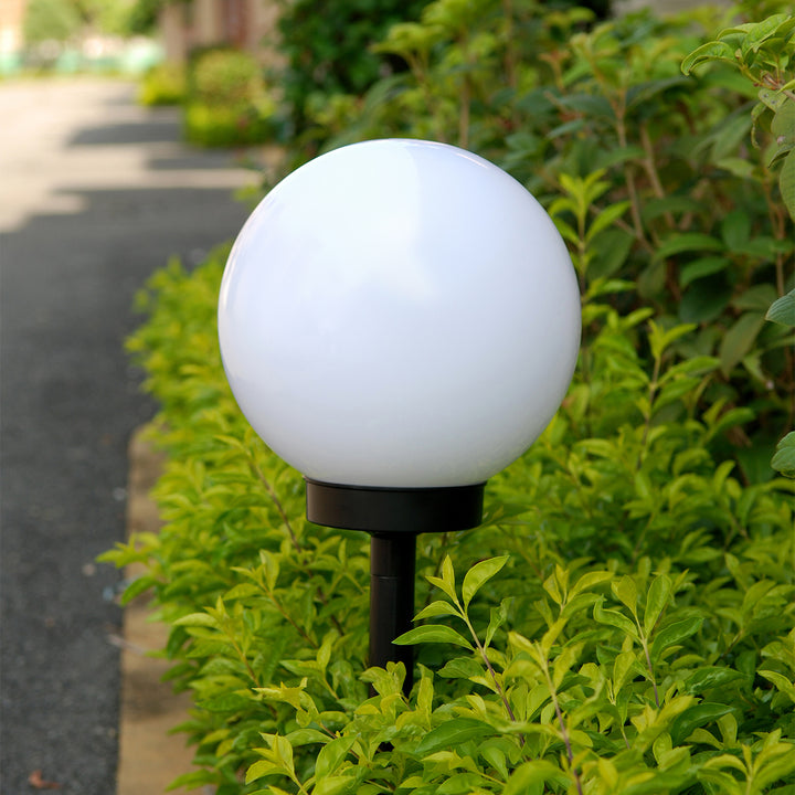 GreenBlue GB121 Freistehende LED Solar-Gartenlampe weiß