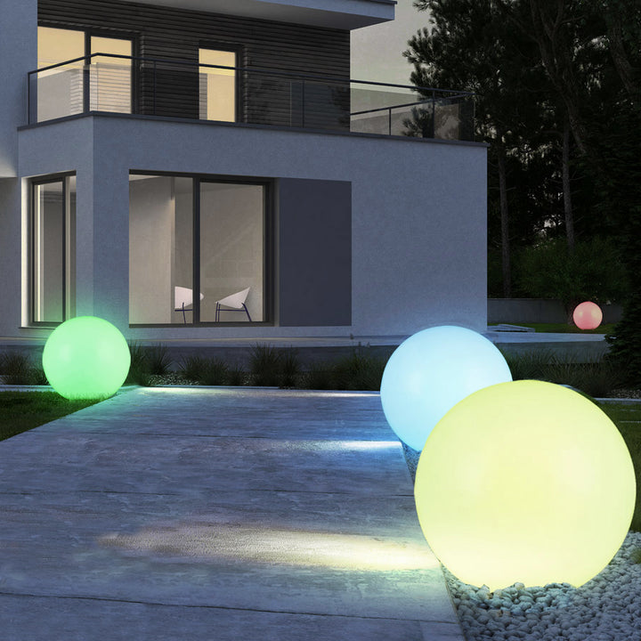 Solarlampe Solarkugel Kugelleuchte Gartenleuchte am Spies bunt 30 cm
