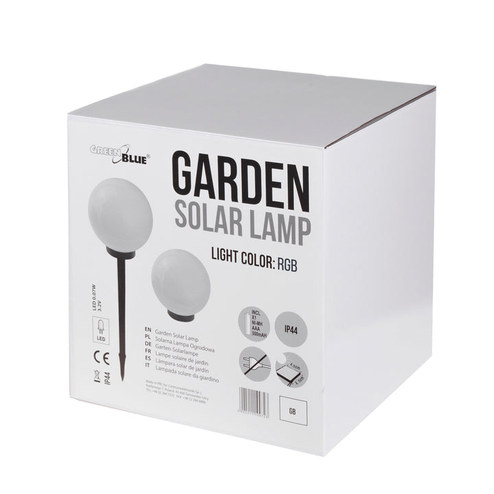 Solarlampe Solarkugel Kugelleuchte Gartenleuchte am Spies bunt 30 cm