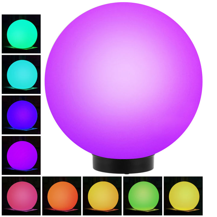 Solarlampe Solarkugel Kugelleuchte Gartenleuchte am Spies bunt 30 cm