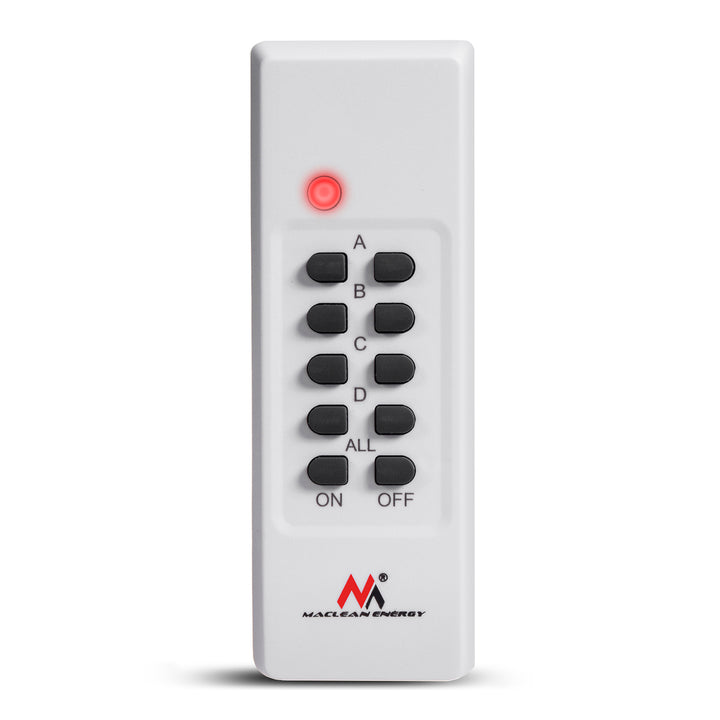 Maclean MCE151 Innensteckdose, die mit einer Fernbedienung gesteuert wird. 1 Stk. programmierbar + Fernbedienung + Batterie für Fernbedienung
