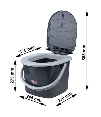 Reise WC Toilette Campingtoilette Eimer BranQ 15,5 L Toiletteneimer Zelten