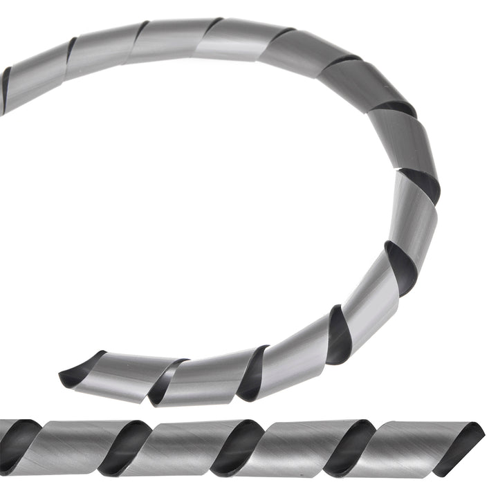 Maclean Kabelabdeckung, Maskierung, (20.4*22mm), 3m, Silberspirale, MCTV-687S