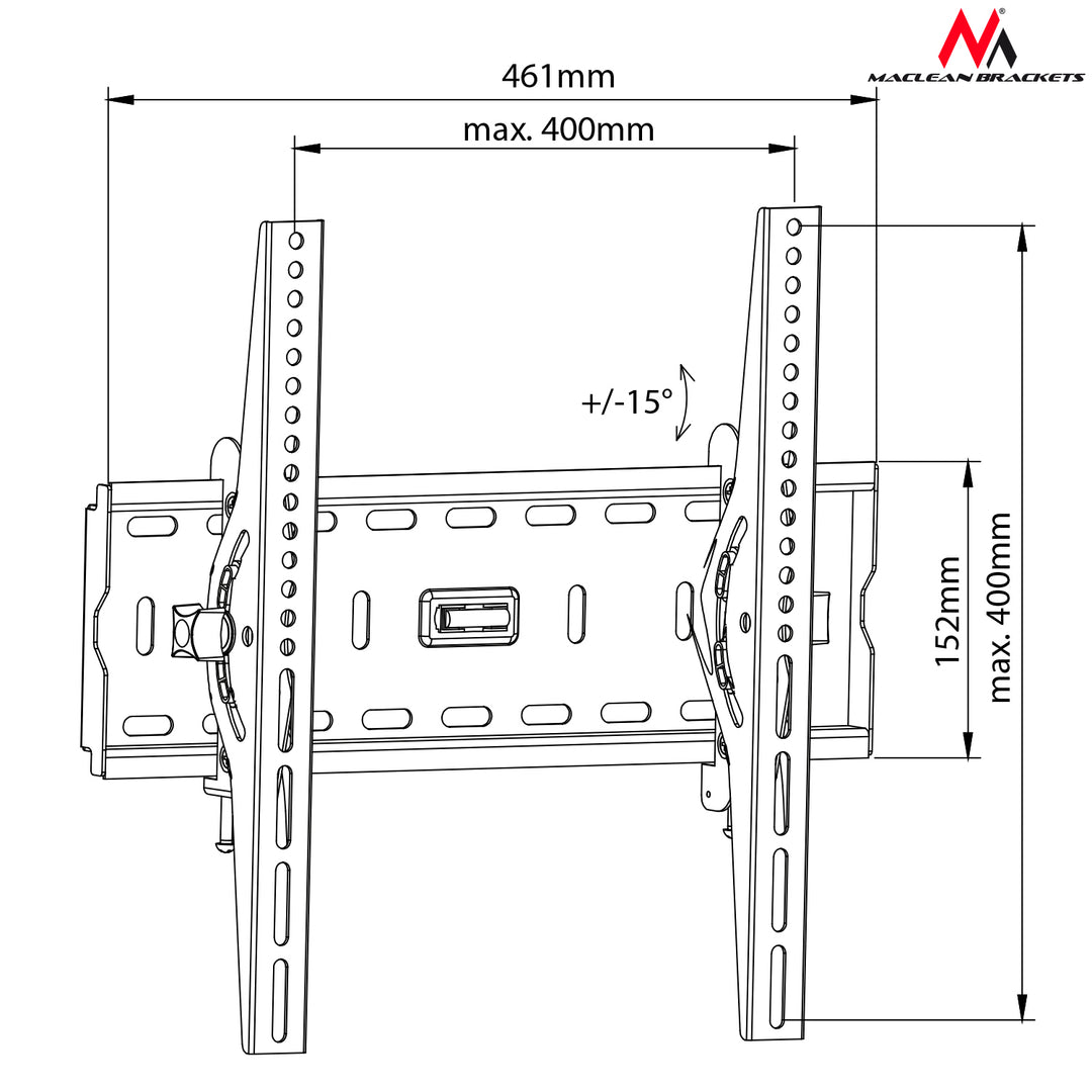 Maclean MC-778 - Wandhalterung für LCD LED Plasma TV Fernseher