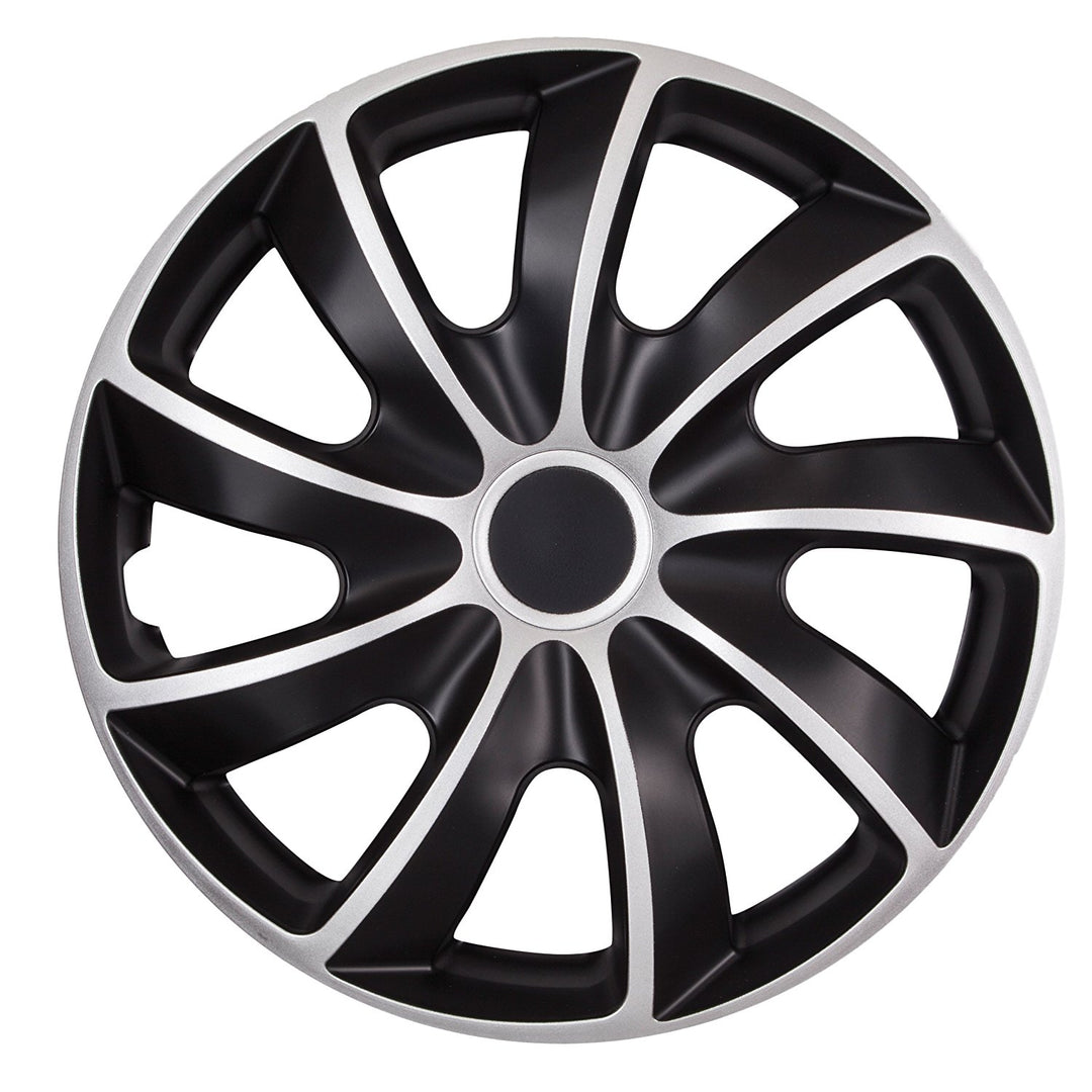 Radkappen Radblenden Radzierblenden 4 Stk. Set Schwarz Silber KFZ 14" Zoll