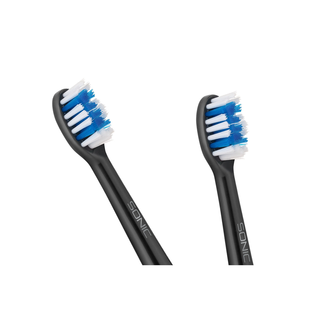 TEESA SONIC BLACK harte Zahnbürstenköpfe - 2 Stück