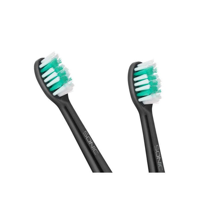 TEESA SONIC BLACK harte Zahnbürstenköpfe - 2 Stück