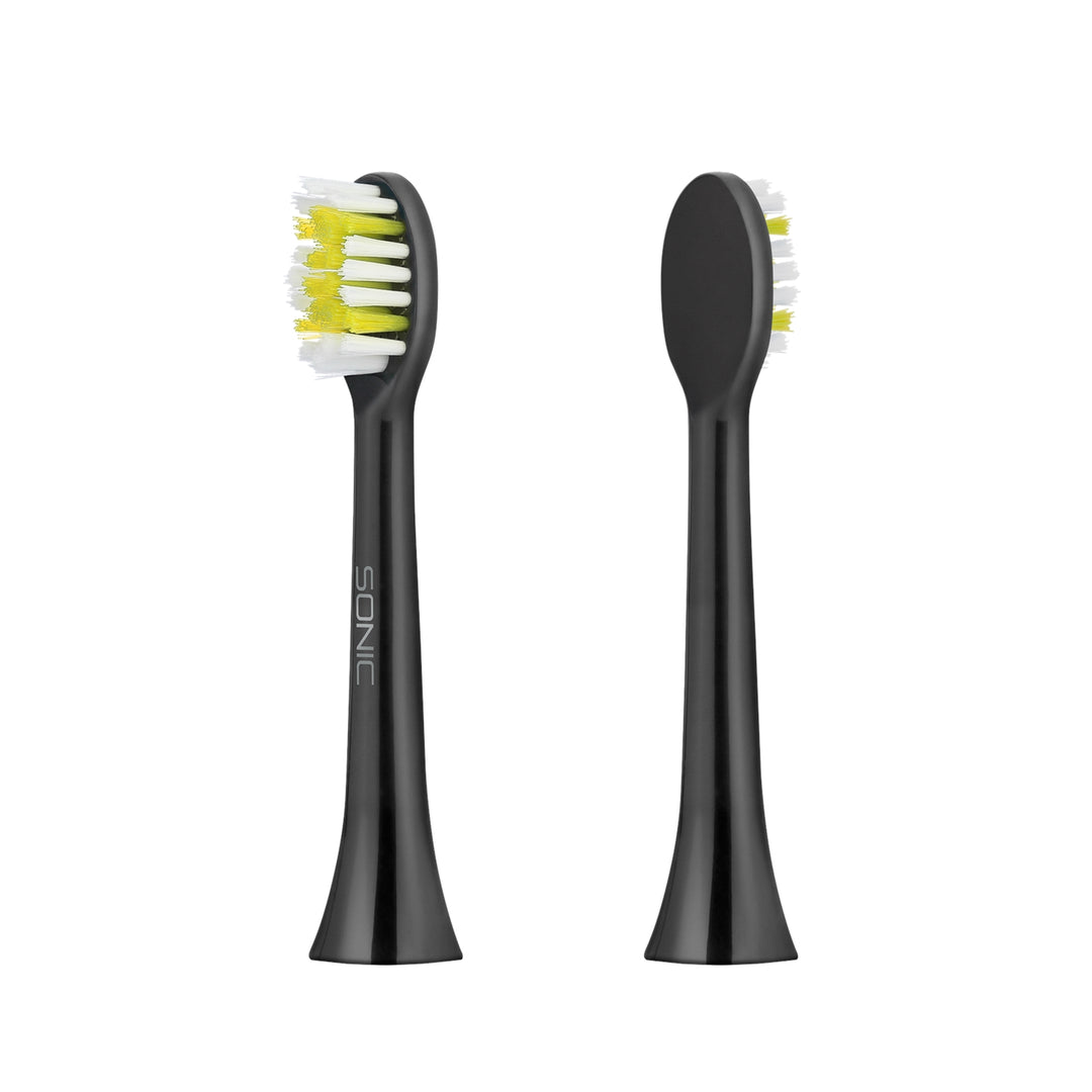 TEESA SONIC BLACK harte Zahnbürstenköpfe - 2 Stück