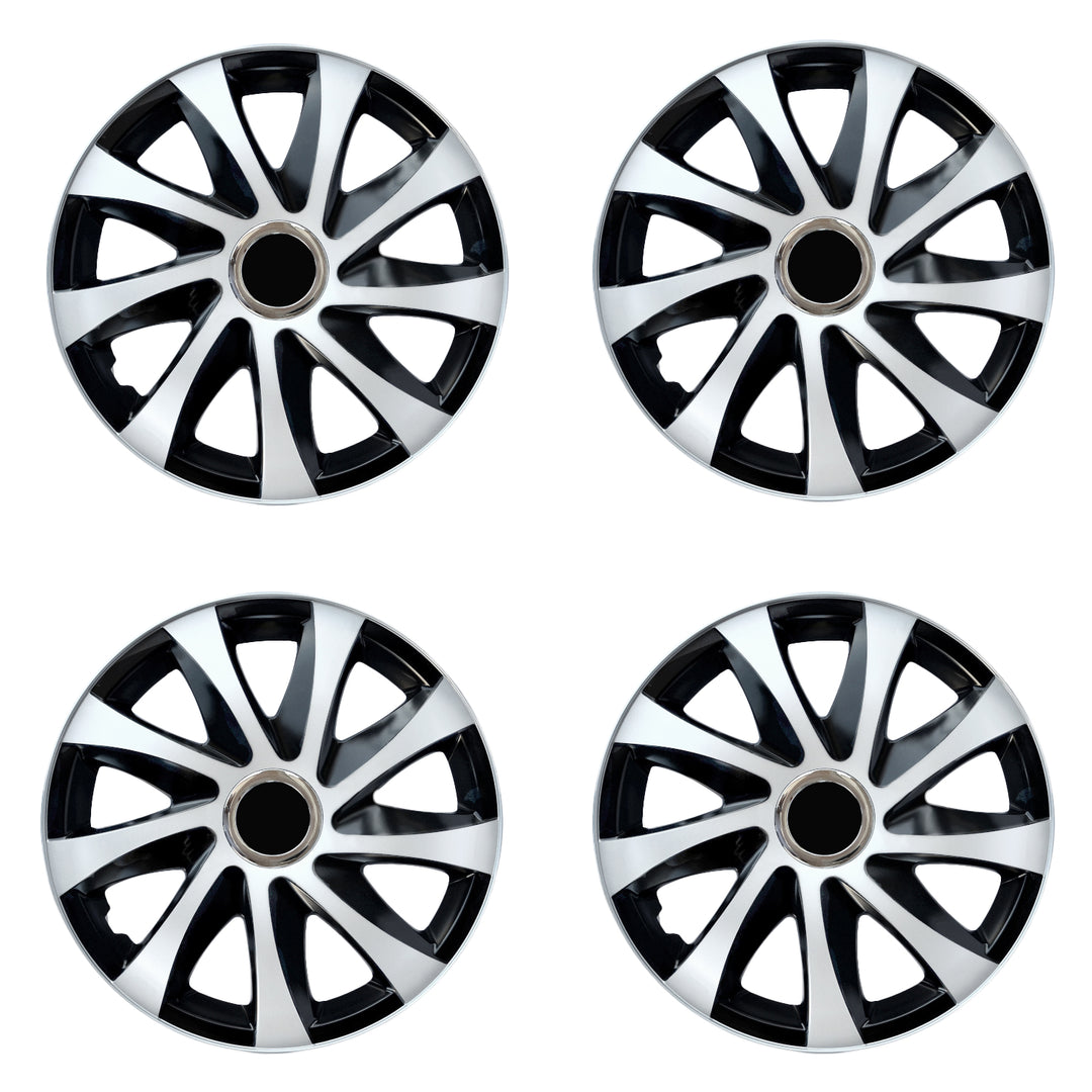 Universal Radkappen 16" NRM DRIFT Extra weiß/schwarz 4 Stück