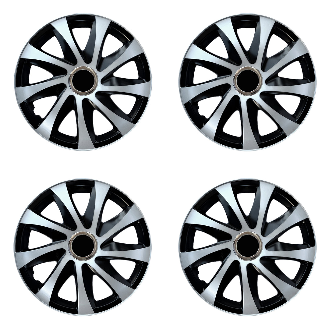 Universal Radkappen 16" NRM DRIFT Extra silber/schwarz 4 Stück