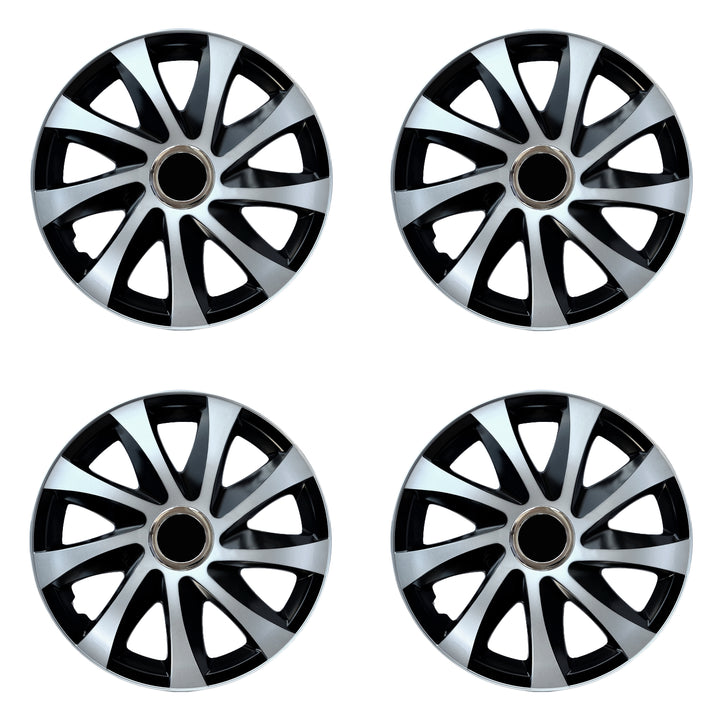 Universal Radkappen 16" NRM DRIFT Extra silber/schwarz 4 Stück