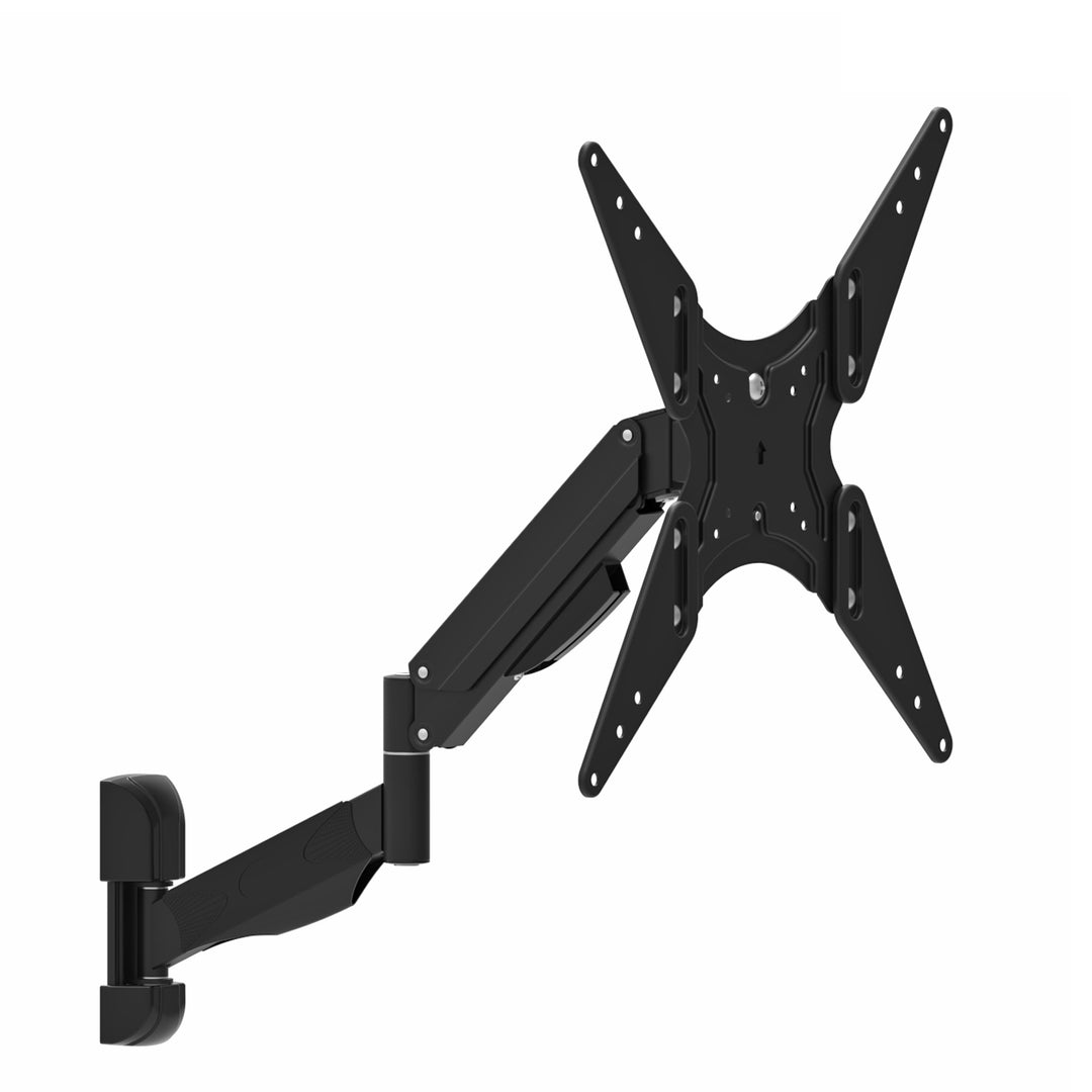 Maclean TV-Halterung, für TV oder Monitor, Gasfeder, 2 Arme, Höhenverstellung 25cm, 32"-55", 22kg, Schwarz, MC-784