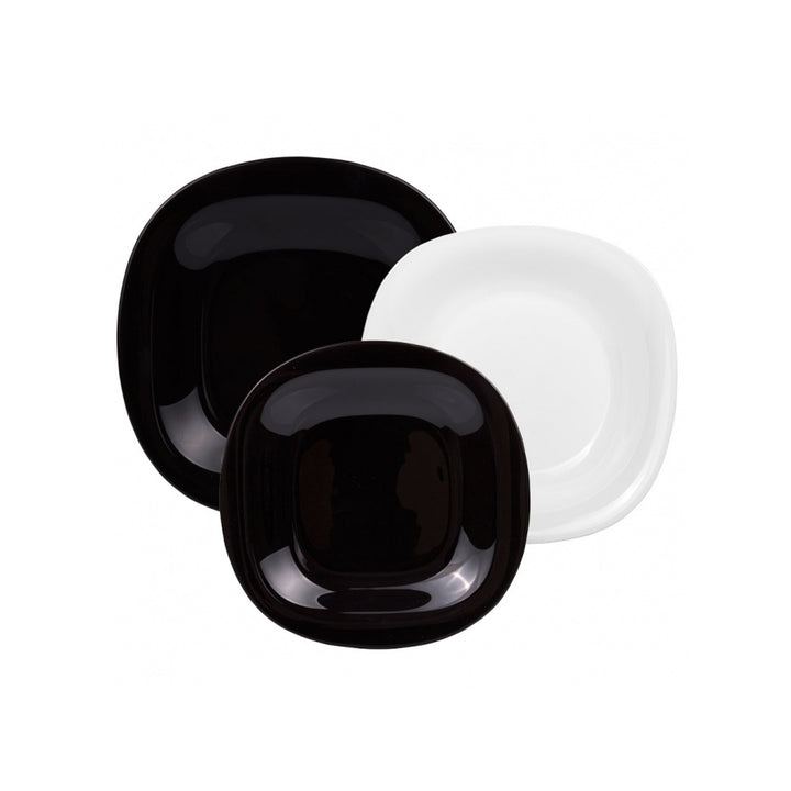 Geschirrset Carine Neo White & Black 18 Stück LUMINARC