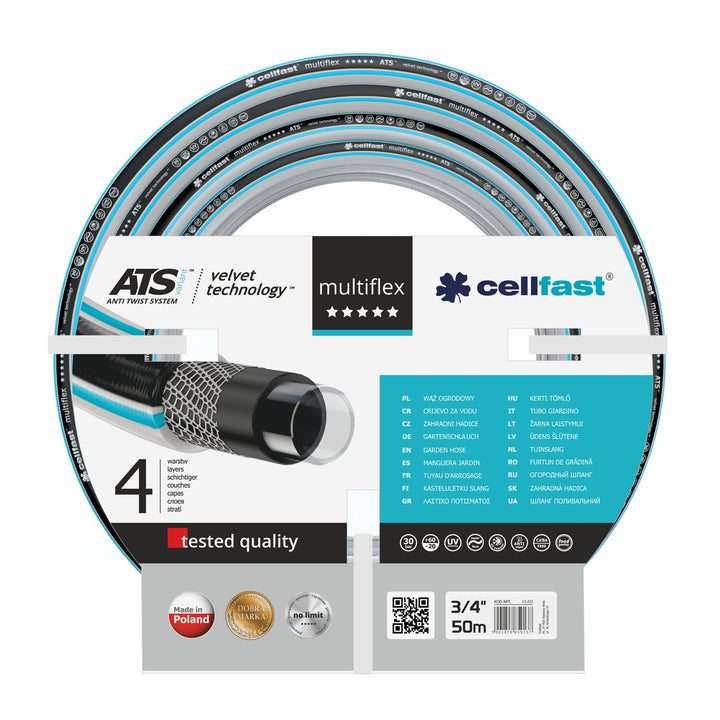 Gartenschlauch Cellfast Multiflex 4-lagig mechanische Beschädigungen resistent
