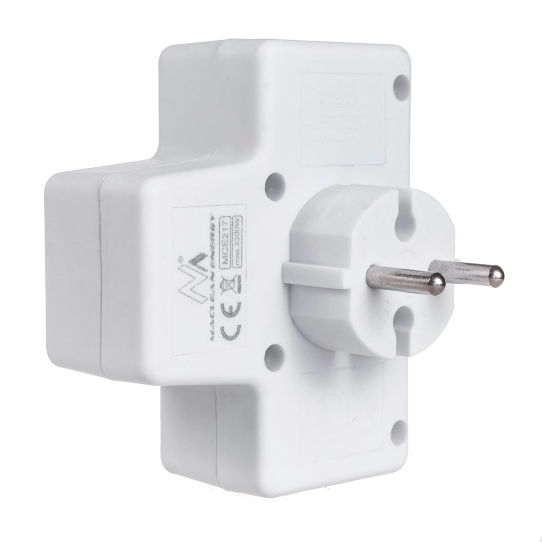 Vierphasige Steckdose mit Schalter Maclean Energy MCE217 4x2,5A Universalstecker