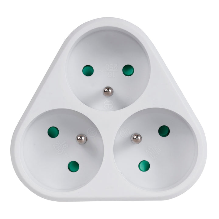 Dreifachsteckdose mit Masse Maclean Energy MCE214 16A