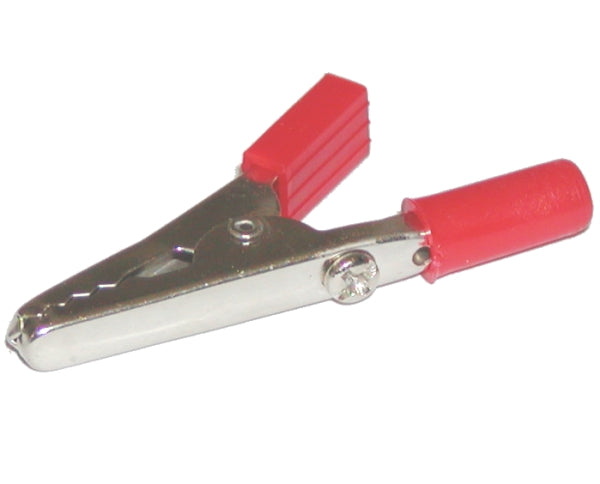 Krokodilklemme mit roter und schwarzer Bananenbuchse Das Set enthält 2 schwarze und rote Krokodilklemmen