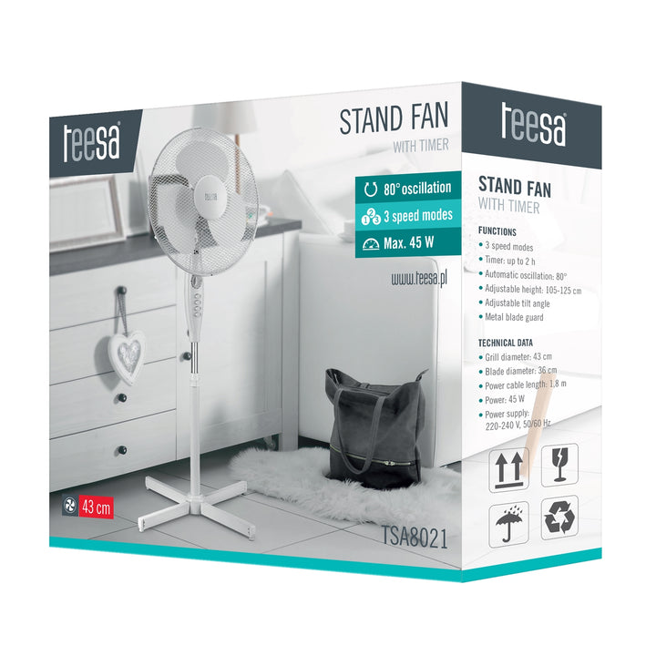 TEESA TSA8021 mit Oszillation 2h Timer und 45W Leistung