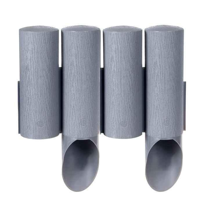 Cellfast-Gartenzaun, Holzoptik, frostbeständig, Länge 2,3 m, Farbe Graphit, 34-044