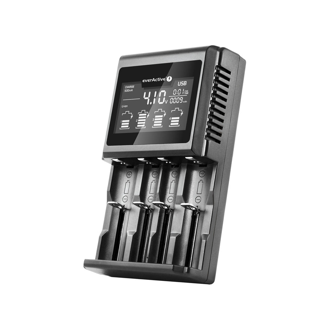 Ladegerät für zylindrische Li-Ionen und Ni-MH everActive UC-4000 Akkus