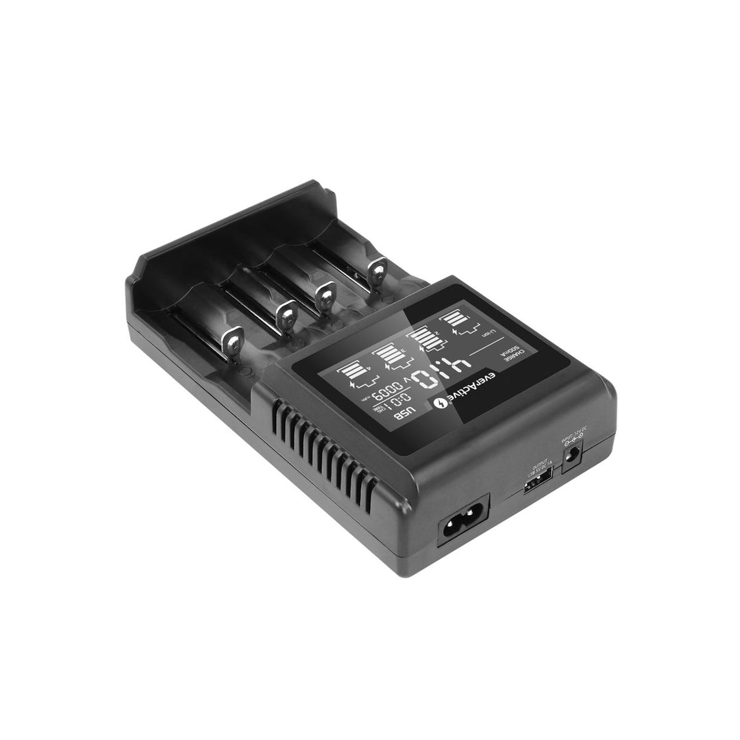 Ladegerät für zylindrische Li-Ionen und Ni-MH everActive UC-4000 Akkus
