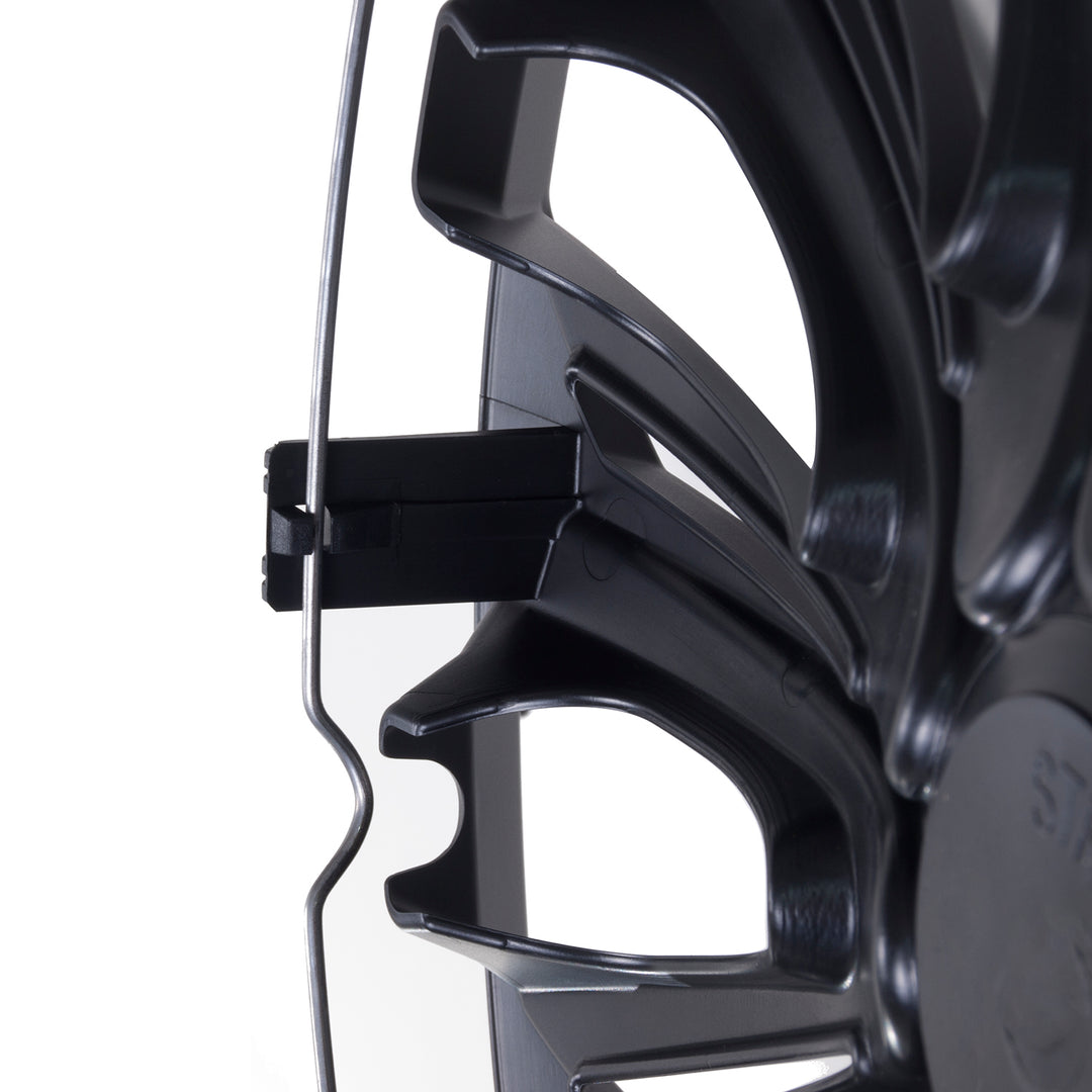 Satz von 4 Radkappen STRONG Farbe matt schwarz 3 Großen