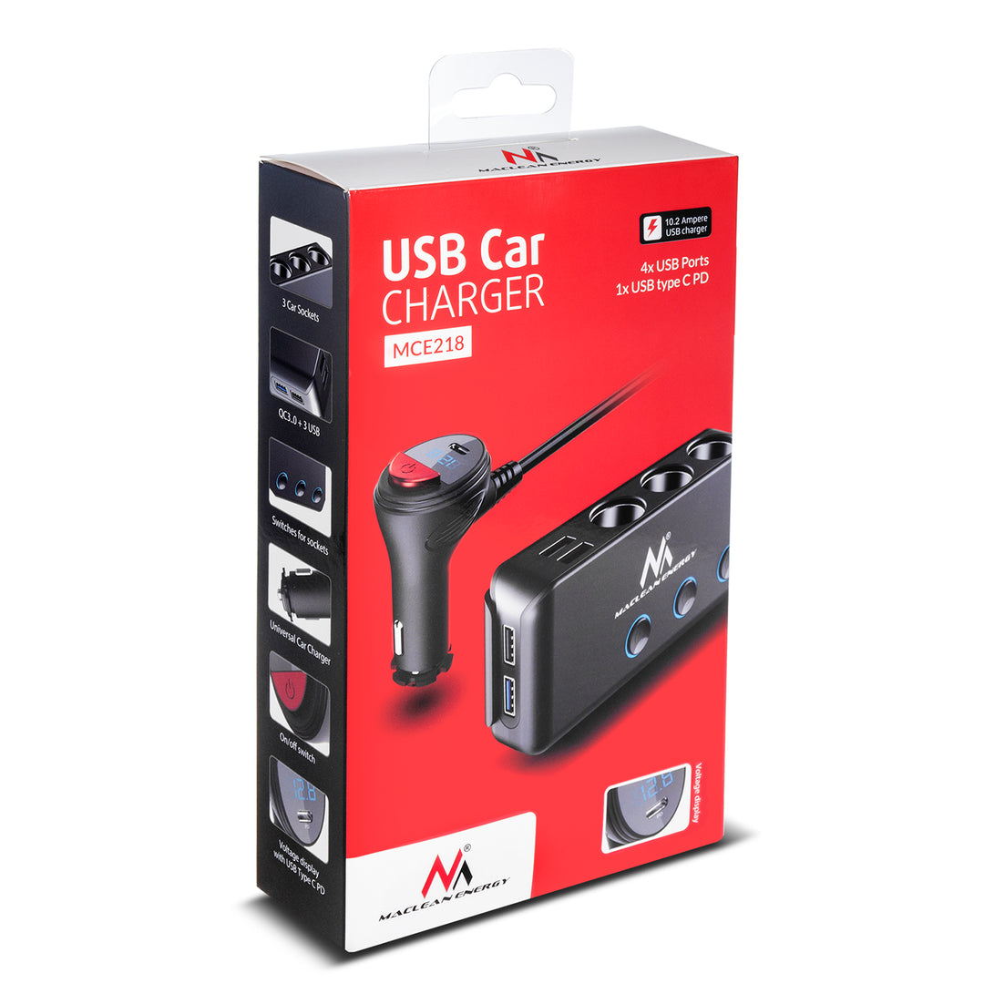 Maclean Energy MCE218 - Mit USB Quick Charge 3.0 & Power Delivery