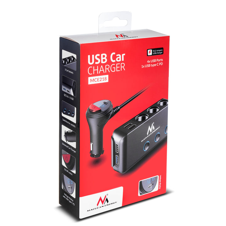 Maclean Energy MCE218 - Mit USB Quick Charge 3.0 & Power Delivery