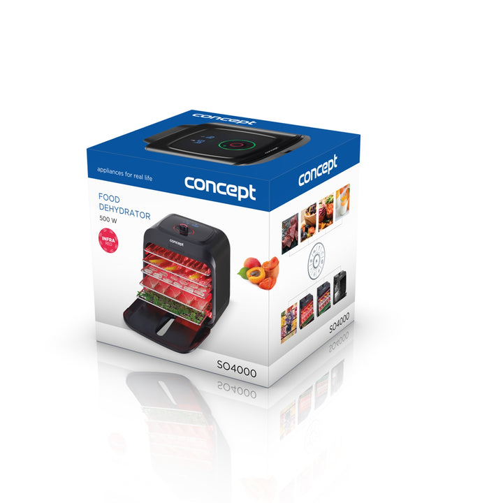 Concept Infra 500W Lebensmitteltrockner: Obst, Gemüse, Pilze, Kräuter, Blumen und Fleisch