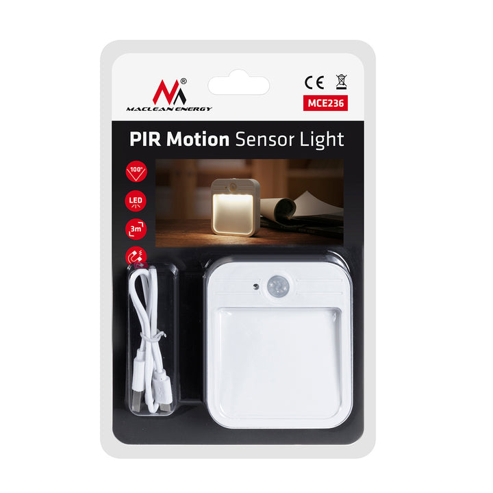 Maclean Energy MCE236 - Wiederaufladbare Nachtlicht Flurlampe
