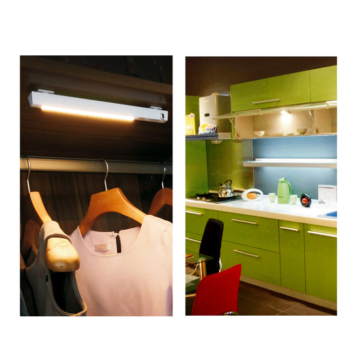 Maclean MCE235 LED Kabinettlicht mit PIR Bewegungsmelder 3m Reichweite Schranklampe Küchenlampe Kleiderschrank Beleuchtung Auto On/Off 4000K