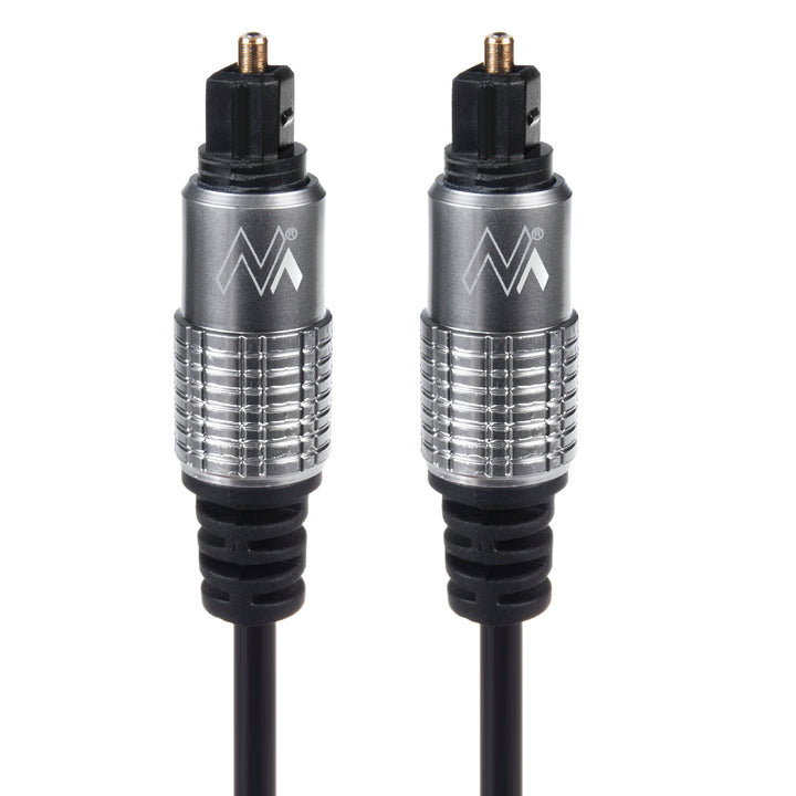 Optisches Digitalkabel Lichtwellenleiter Kabel Toslink auf Toslink Lautsprecherkabel Stecker mit vergoldeten Kontakten Polybag 2,5m