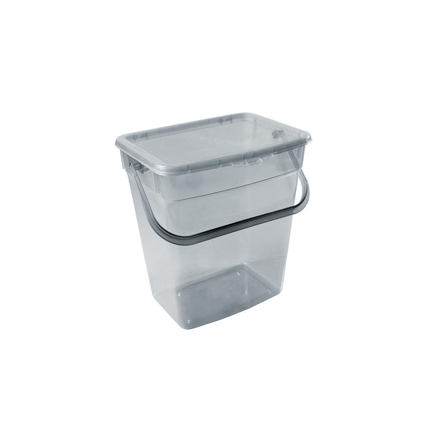 Waschpulver Aufbewahrungsbox mit Deckel Futterbehalter Behälter 6L Grau