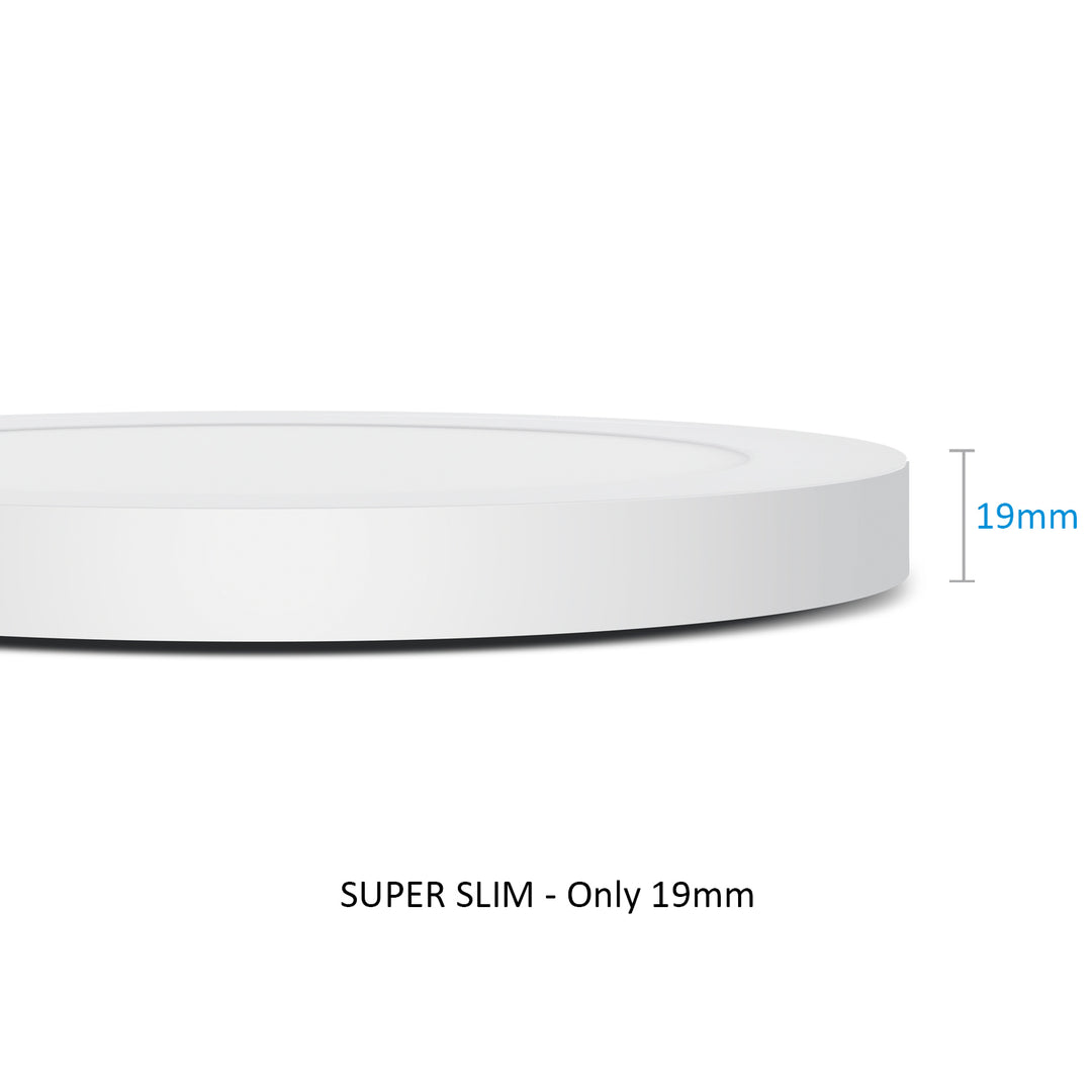 LED Panel mit Farbtemperatureinstellung WW 3000K + NW 4000K + CW 6000K Deckenlampe Super Slim Design 19mm (30W mit Mikrowellensensor)