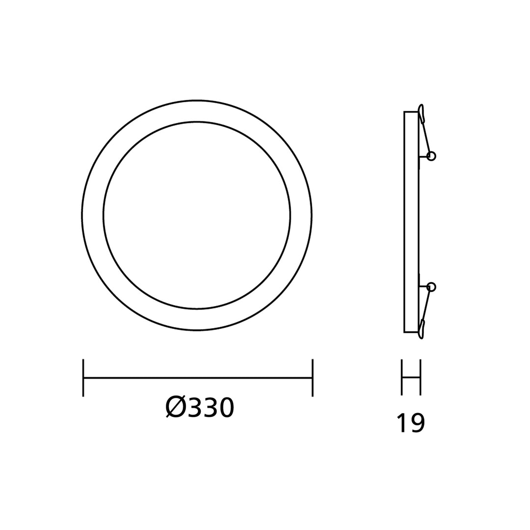 LED Panel mit Farbtemperatureinstellung WW 3000K + NW 4000K + CW 6000K Deckenlampe Super Slim Design 19mm (30W mit Mikrowellensensor)