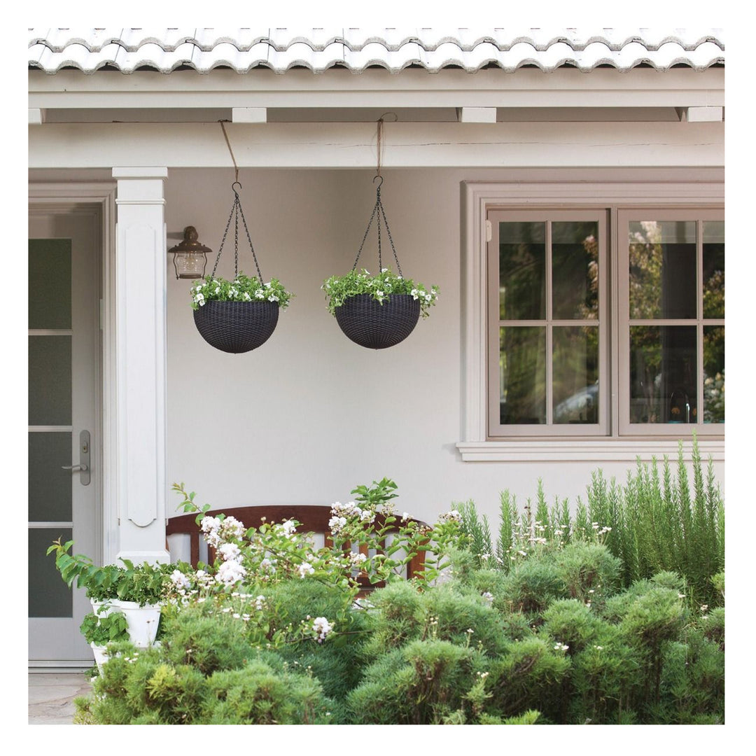 CURVER OUTDOOR Keter Sphere Planter braun in Rattanoptik