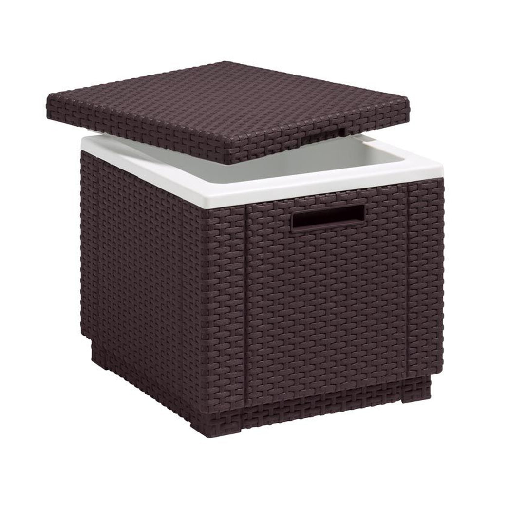 CURVER OUTDOOR Keter Allibert Ice Cube braun in Rattanoptik