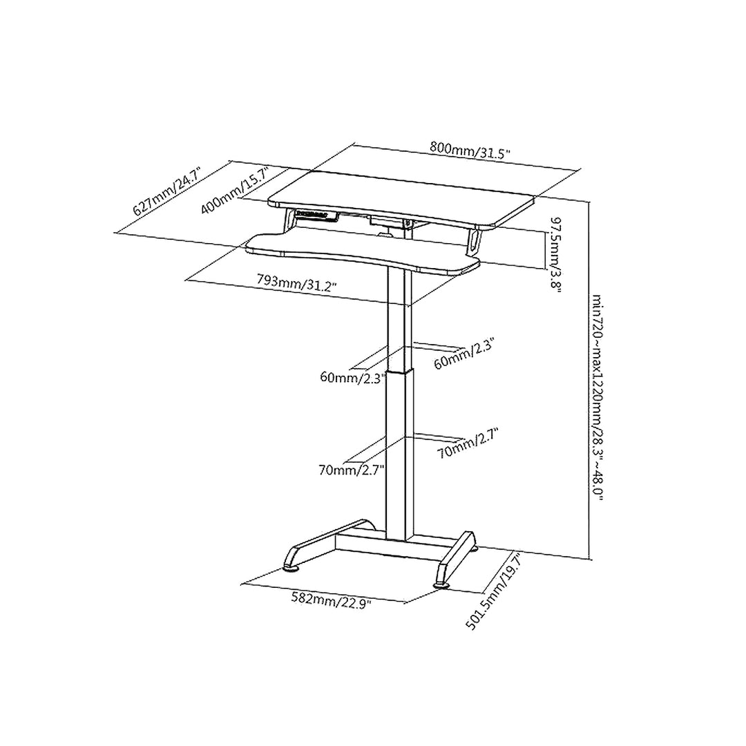 Maclean Brackets MC-835 zur Arbeit in Steh- & Sitzposition