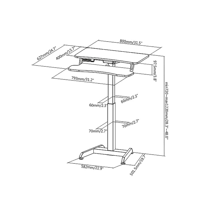 Maclean Brackets MC-835 zur Arbeit in Steh- & Sitzposition